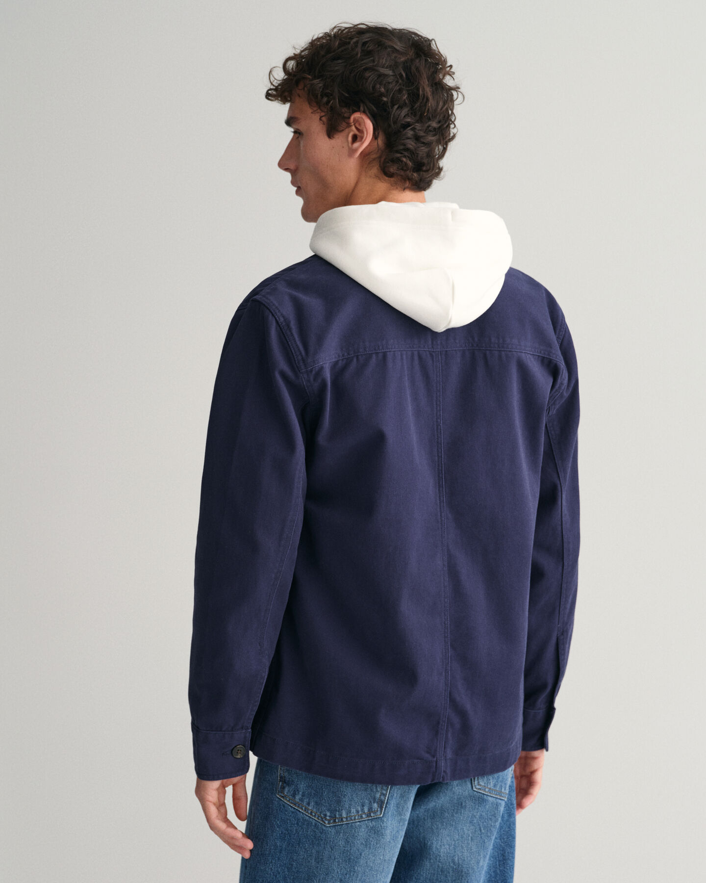 Overskjorte i børstet twill