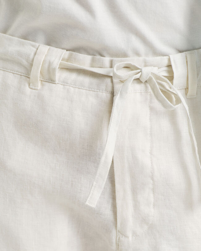 Relaxed fit h&oslash;rbukser med l&oslash;besnor