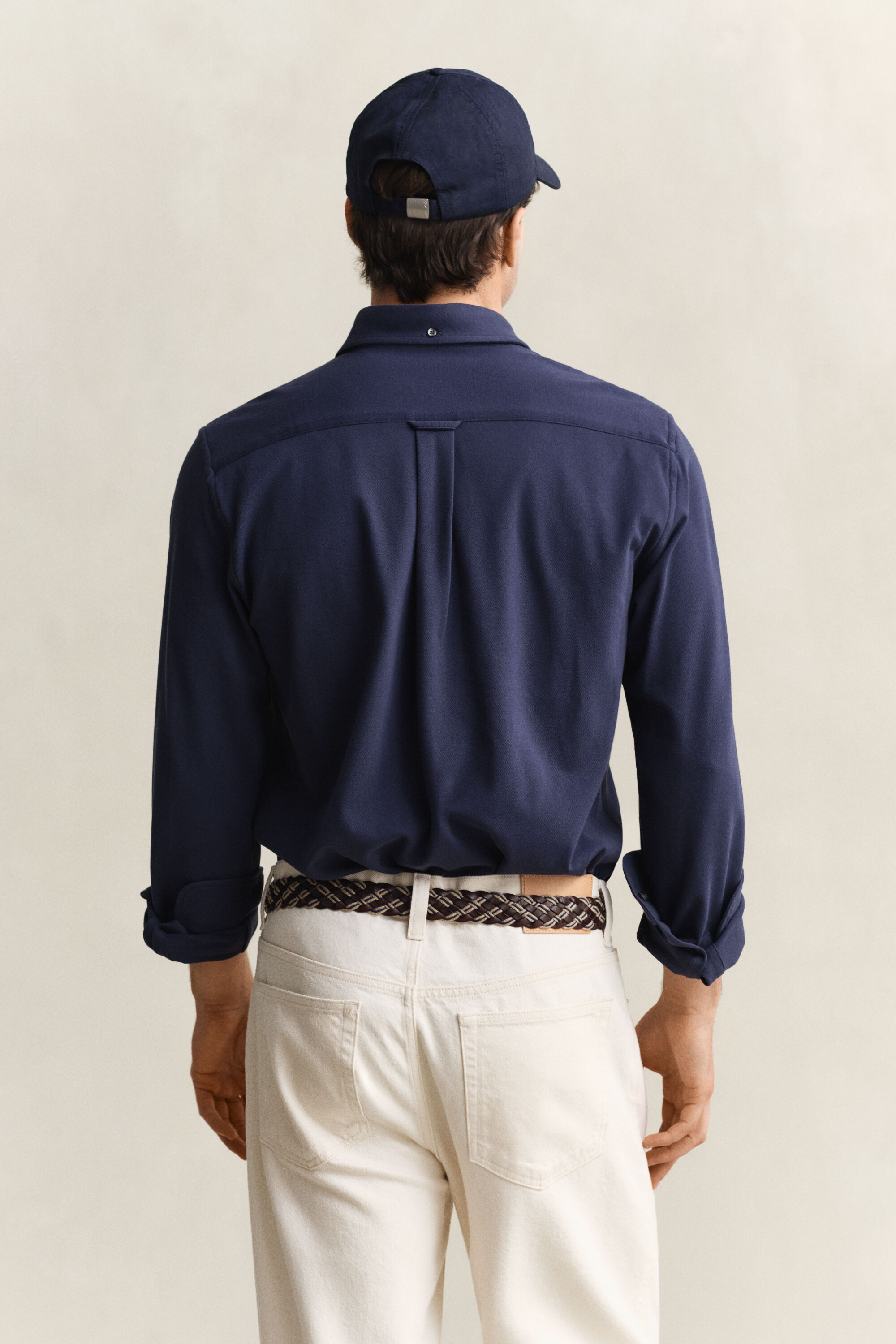 Jersey skjorte med stræk i piqué