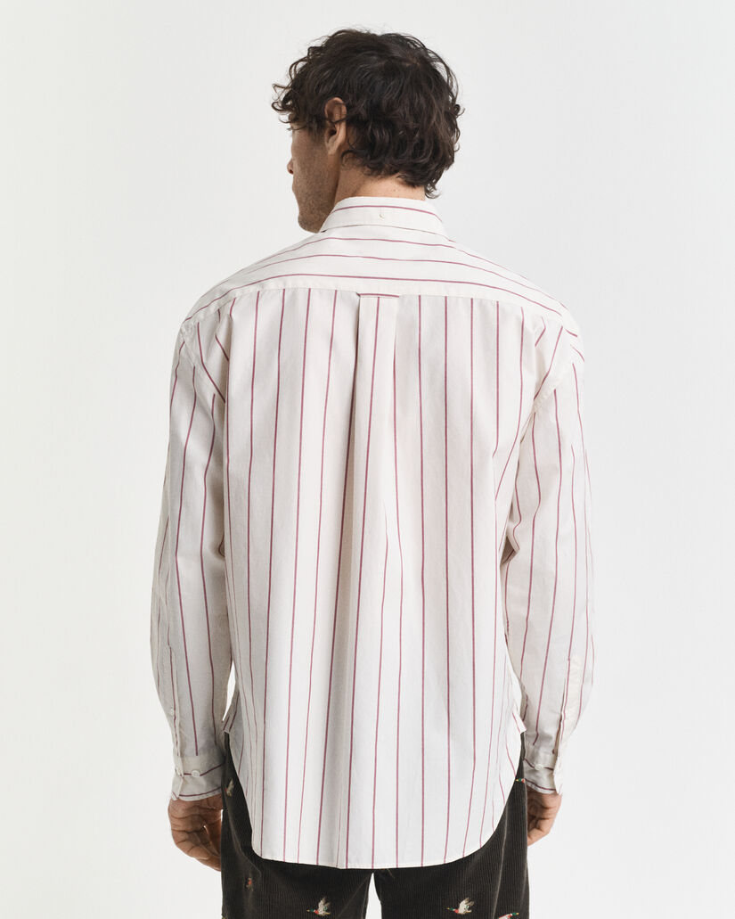 Relaxed fit Heritage Poplin skjorte med striber