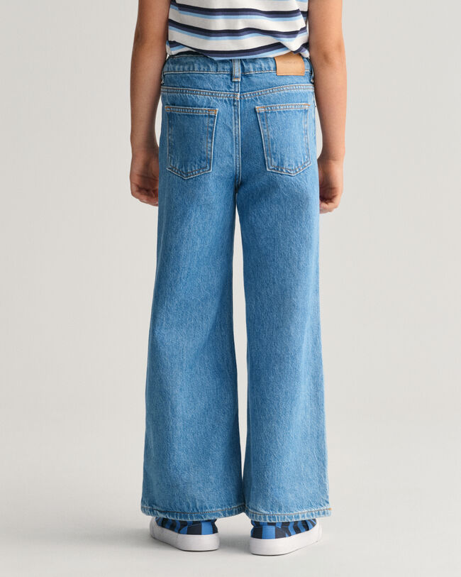 Girls jeans med brede ben