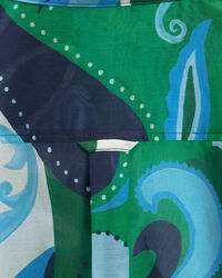 Regular fit paisley skjorte af bomuld og silke