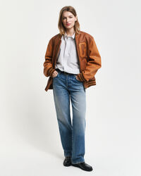 Relaxed fit Heritage Poplin skjorte med striber