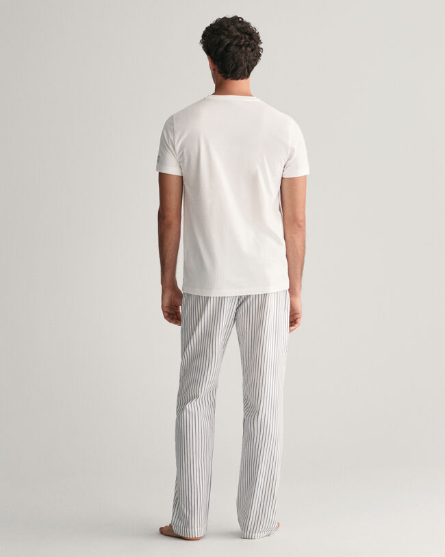 Pyjamasbukser og T-shirt med striber i gaveæske