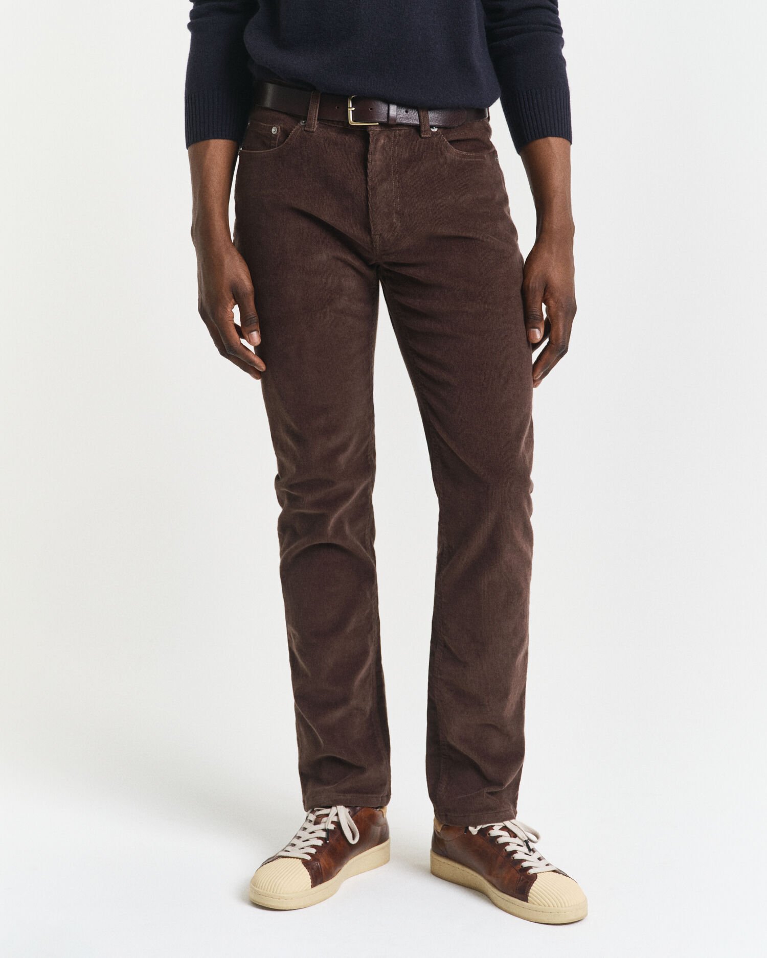 Regular fit jeans af jernbanefløjl