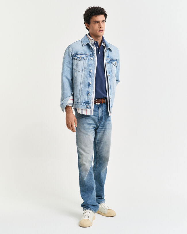 Sunfaded piqué poloskjorte