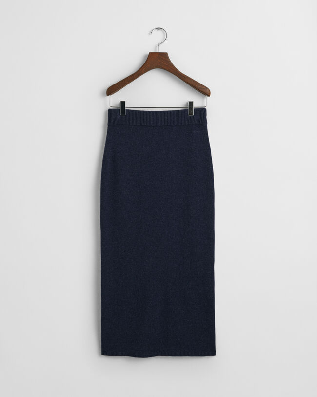 Uldstrikket nederdel