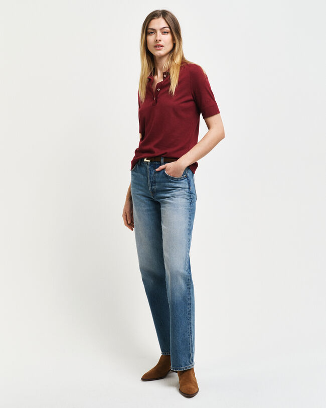 Sømløs poloskjorte