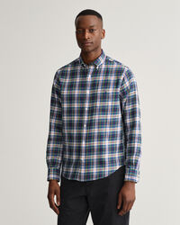 Regular fit skotskternet flannelskjorte