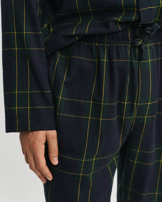 Ternet pyjamassæt af flannel i gaveæske