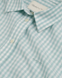 Regular fit gingham poplin skjorte