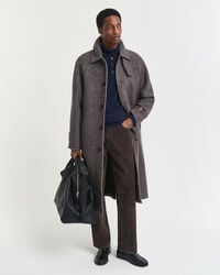 Halvknappet sweater med nister i uldblanding