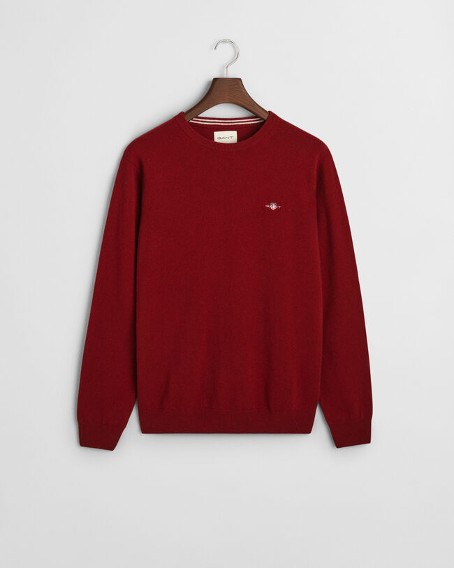 Crewneck sweater i ekstra fin lammeuld