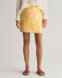 Magnolia Print Mini slå-om nederdel