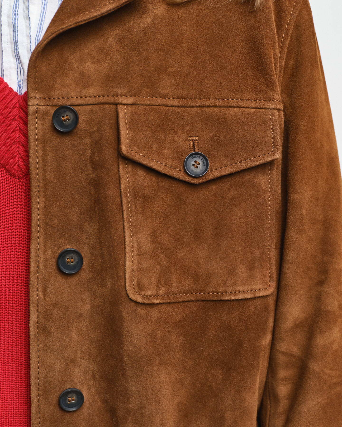 Relaxed fit blazer af ruskind