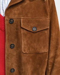 Relaxed fit blazer af ruskind