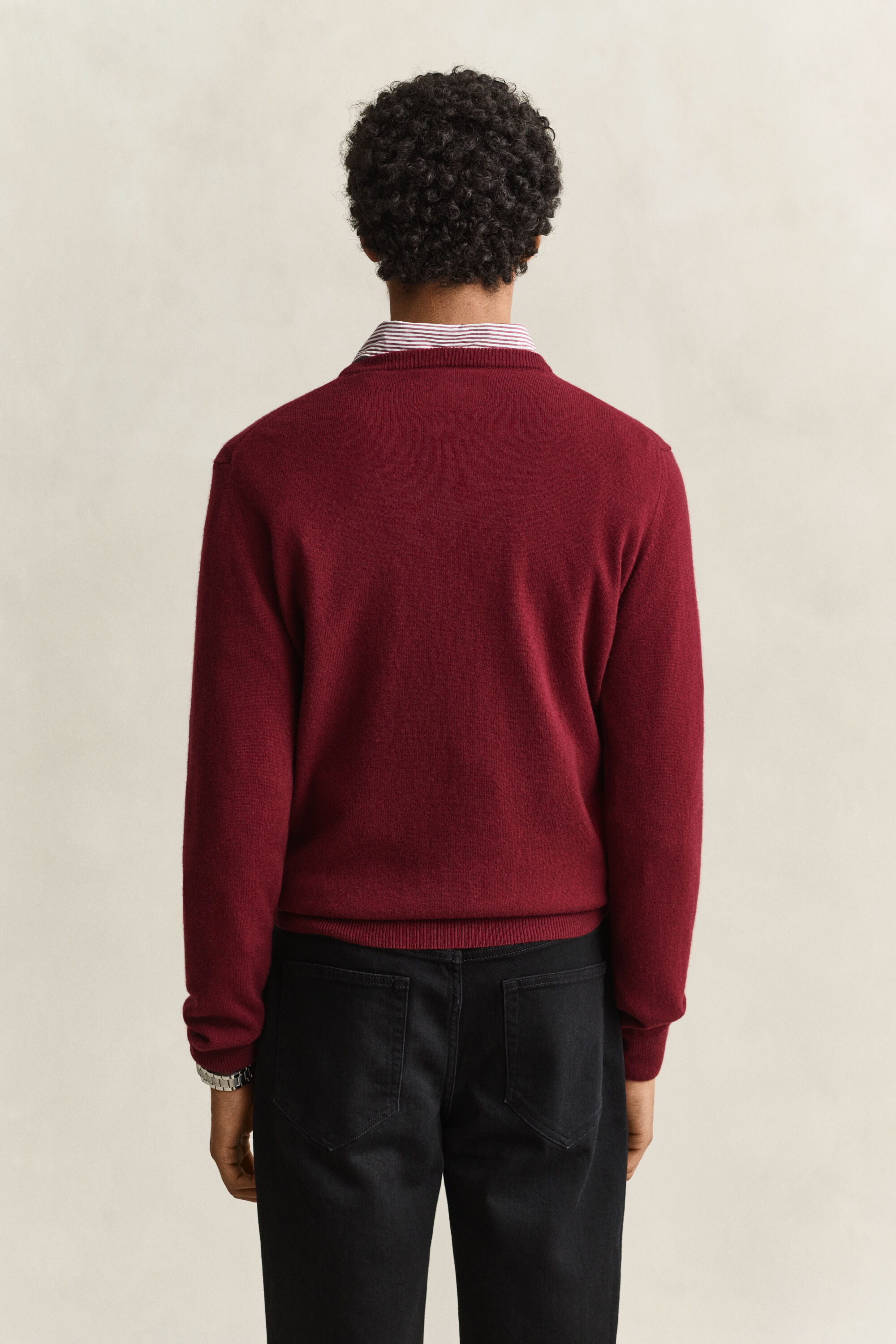 Crewneck sweater i lammeuld