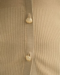 Ribstrikket cardigan-top