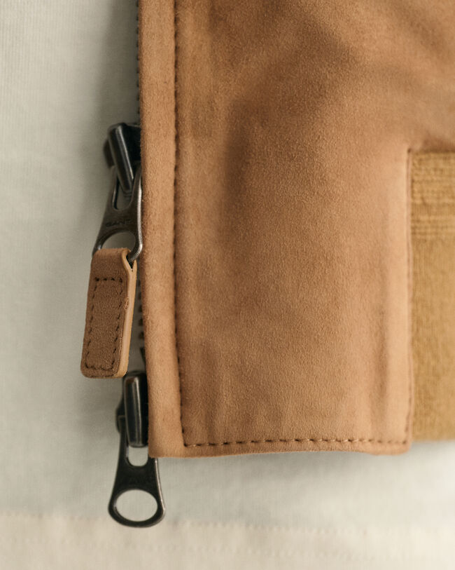 Bomberjakke i ruskind