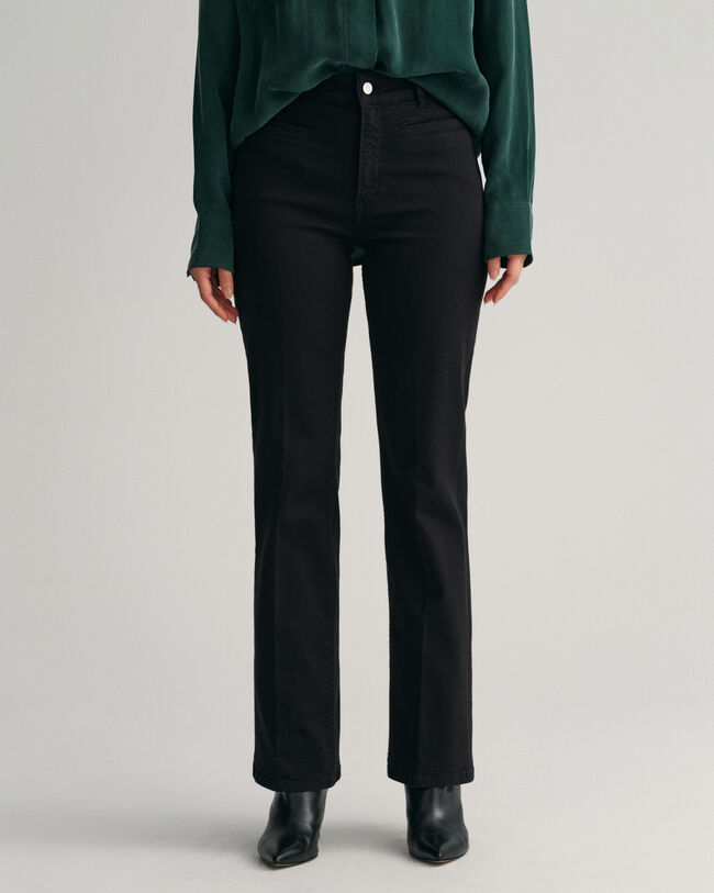 Farvede jeans med svaj