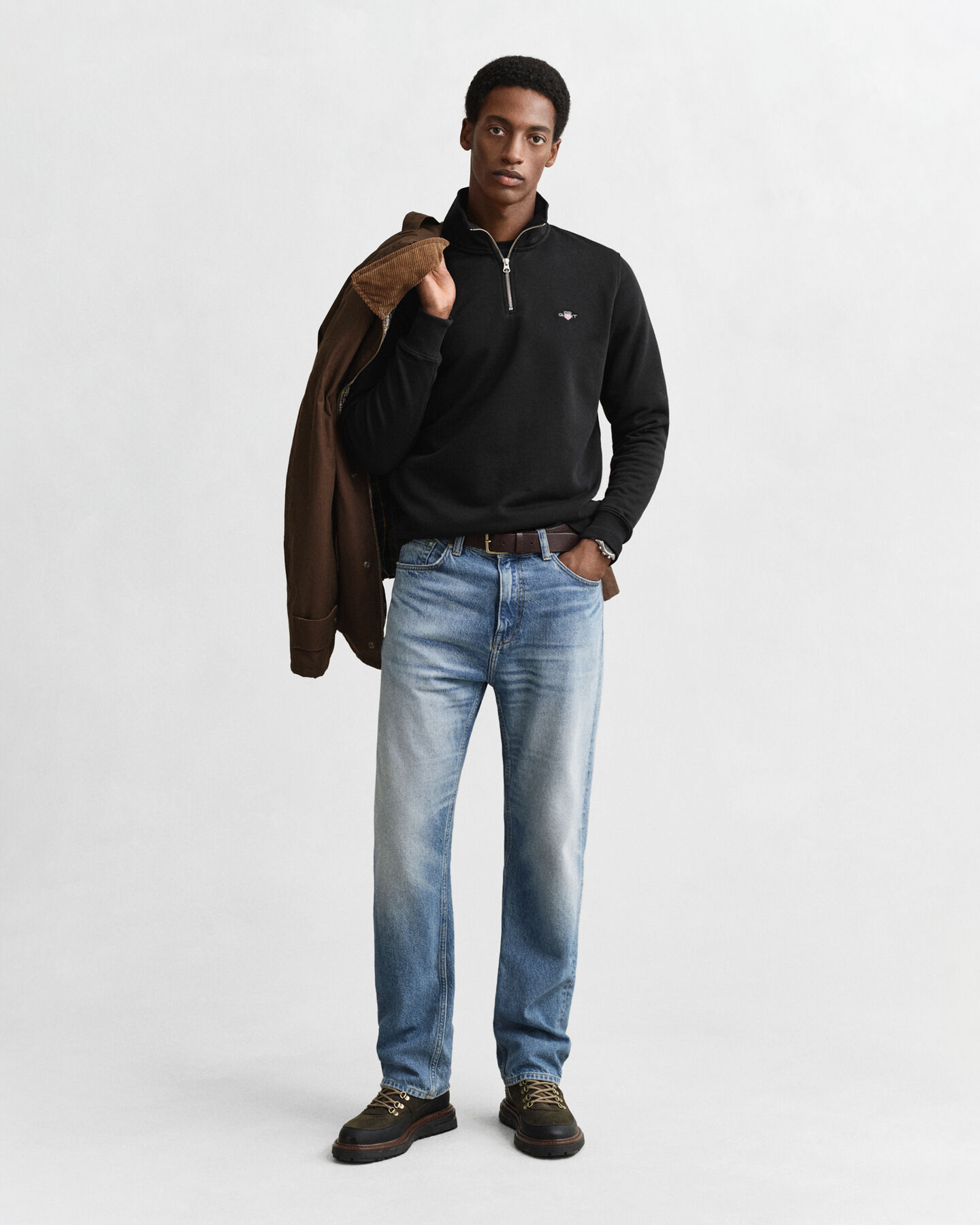 Shield sweatshirt med halv lynlås