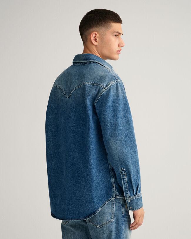 Relaxed fit Western denimskjorte