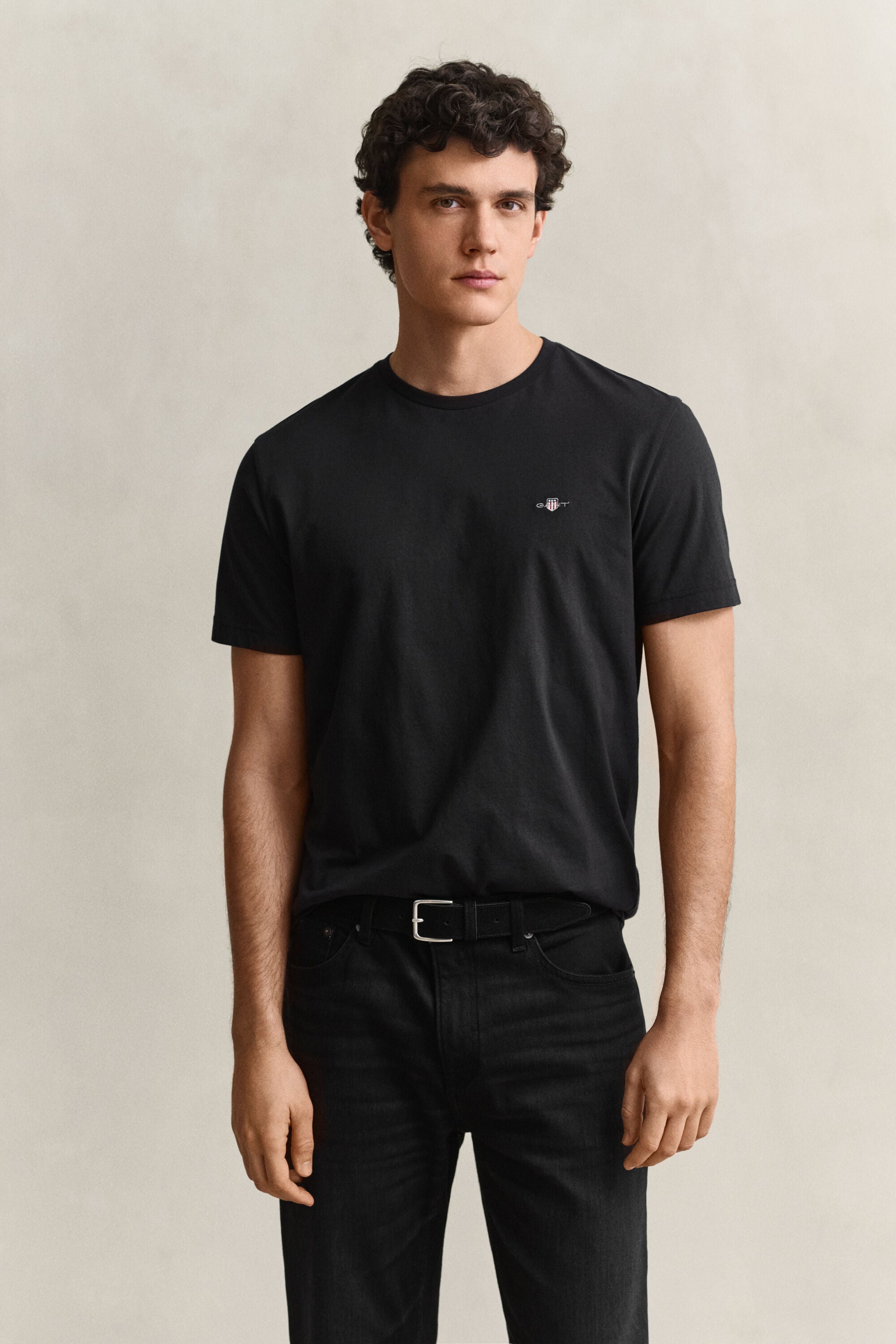 Regular T-shirt med skjold