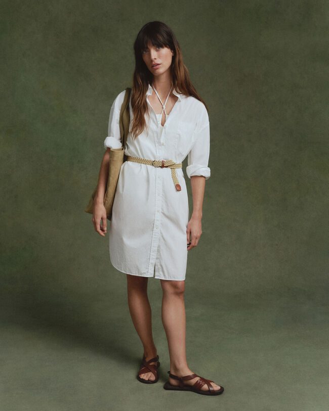 Oversized skjortekjole