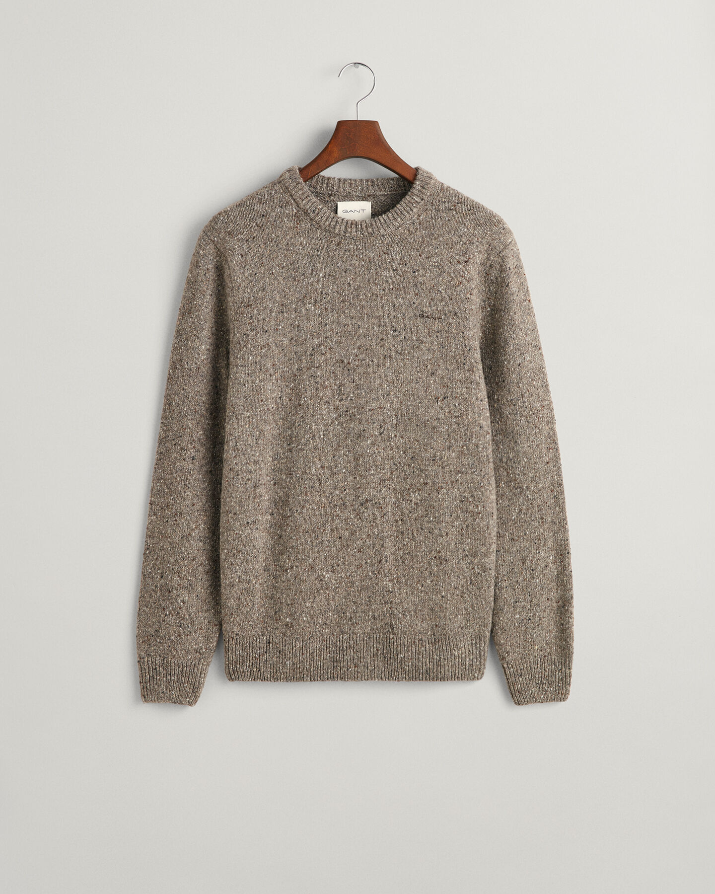 Crewneck sweater med uldnister