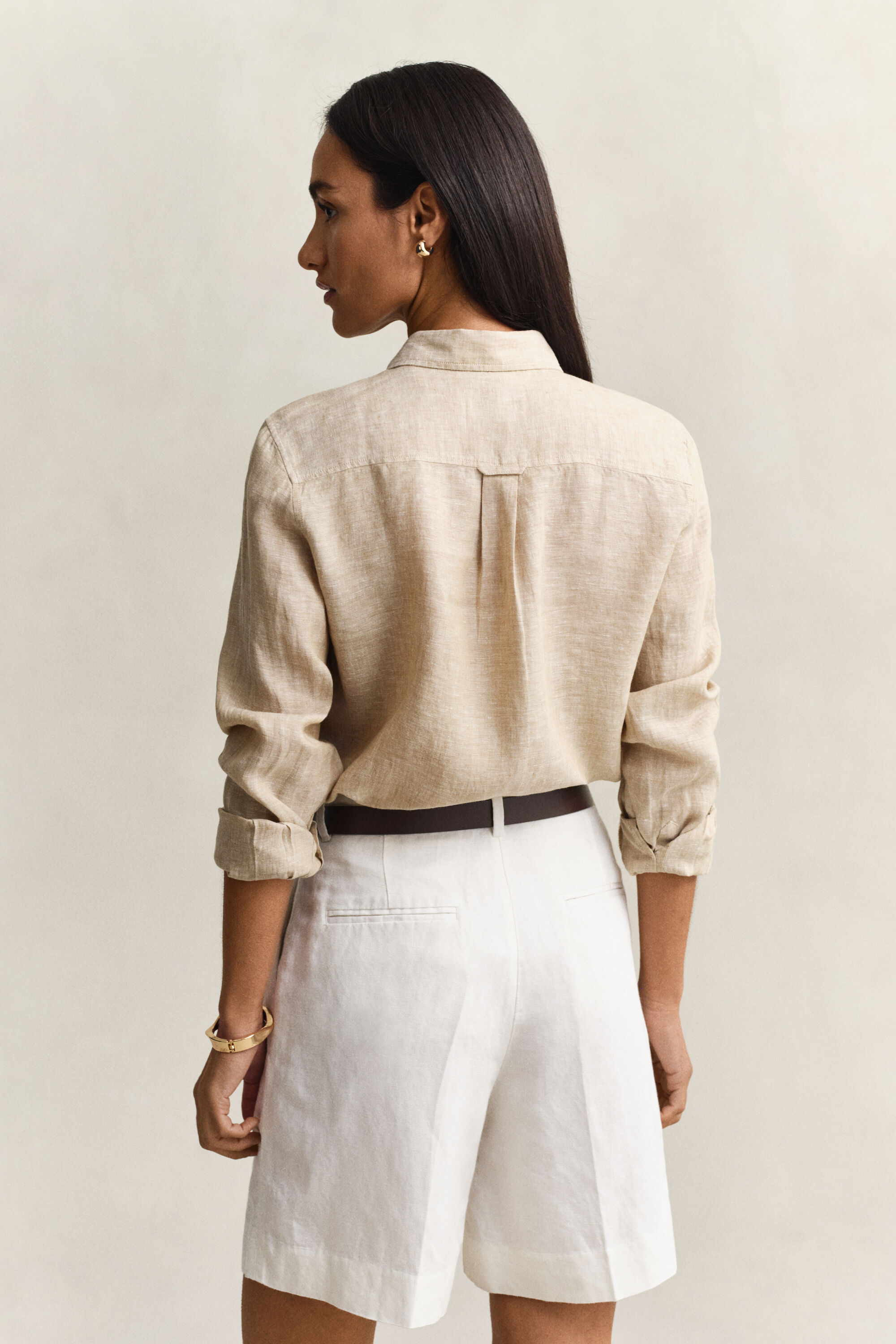 Regular fit skjorte af hør