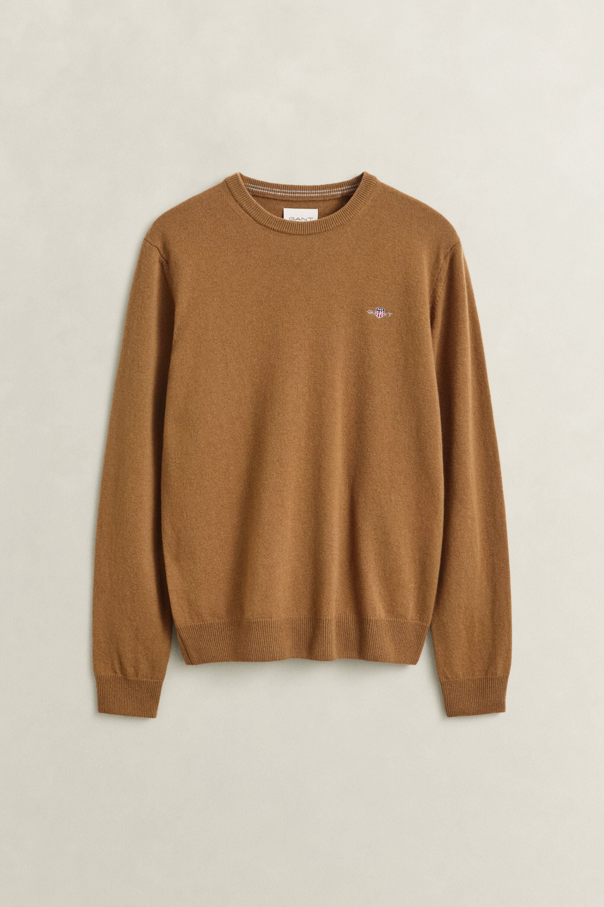 Crewneck sweater i lammeuld