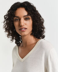 Fine Knit V-Neck Sweater