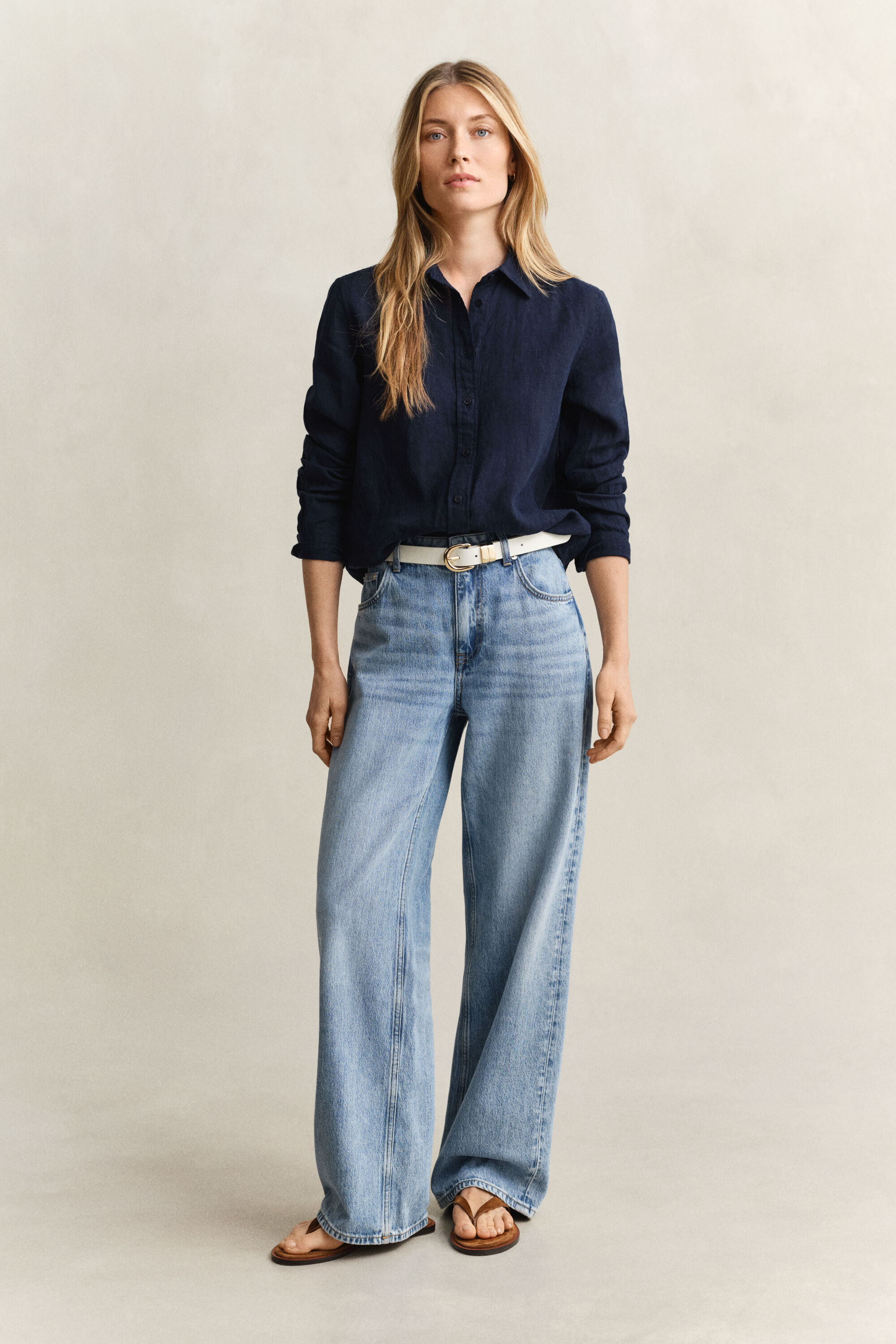 Regular fit skjorte af hør