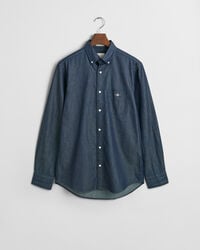Regular fit indigo-skjorte