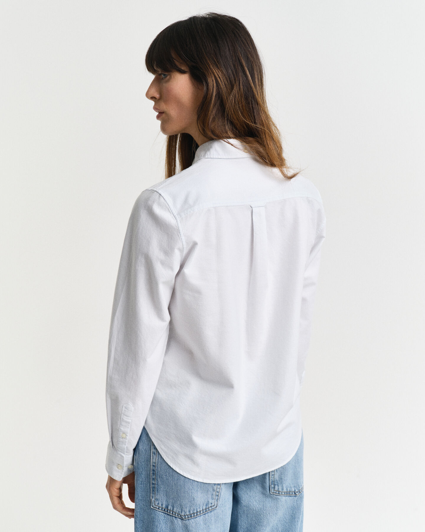 Regular fit klassisk stribet Oxford-skjorte