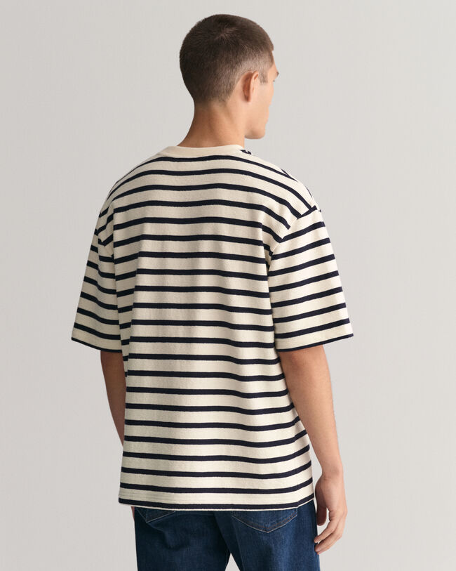 Tekstureret stribet T-shirt