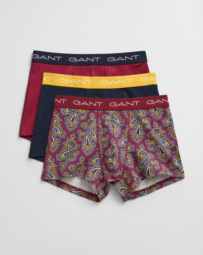 3-Pack trunk-underbukser med paisley-tryk