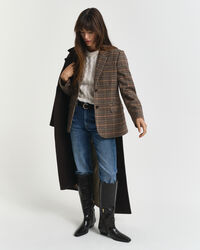 Regular fit houndstooth blazer i uld