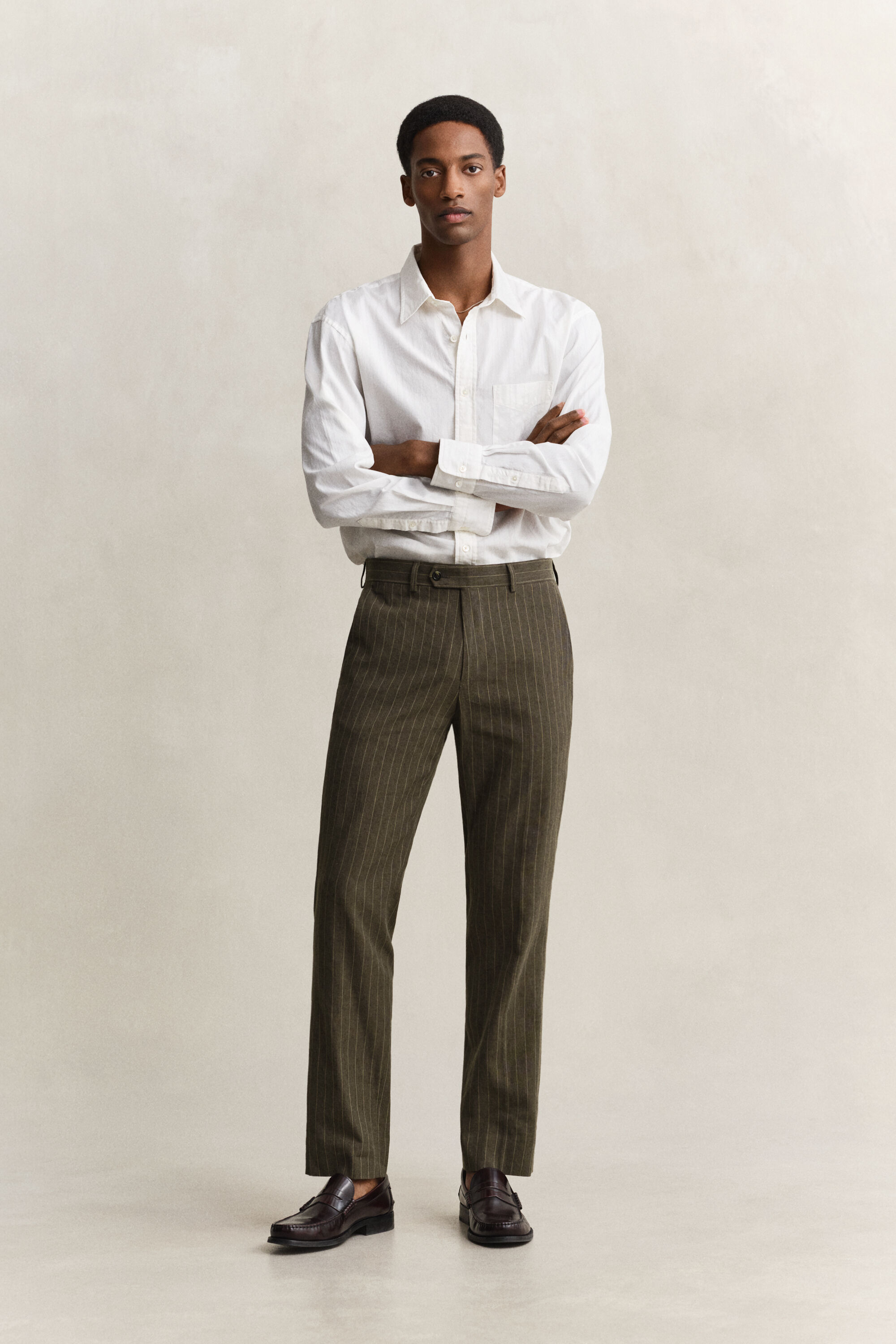 Nålestribede jakkesæt-bukser