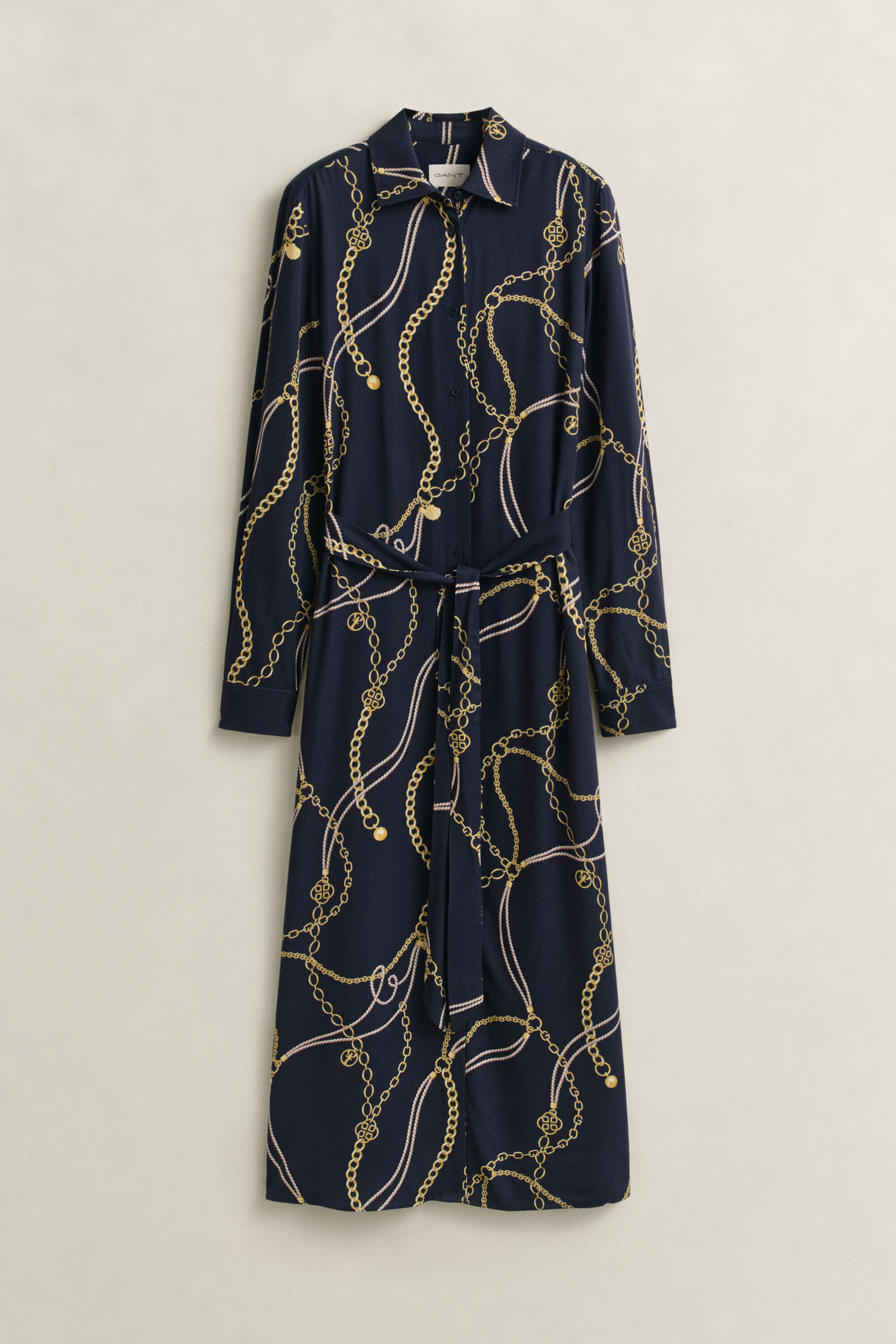 Skjortekjole med tryk