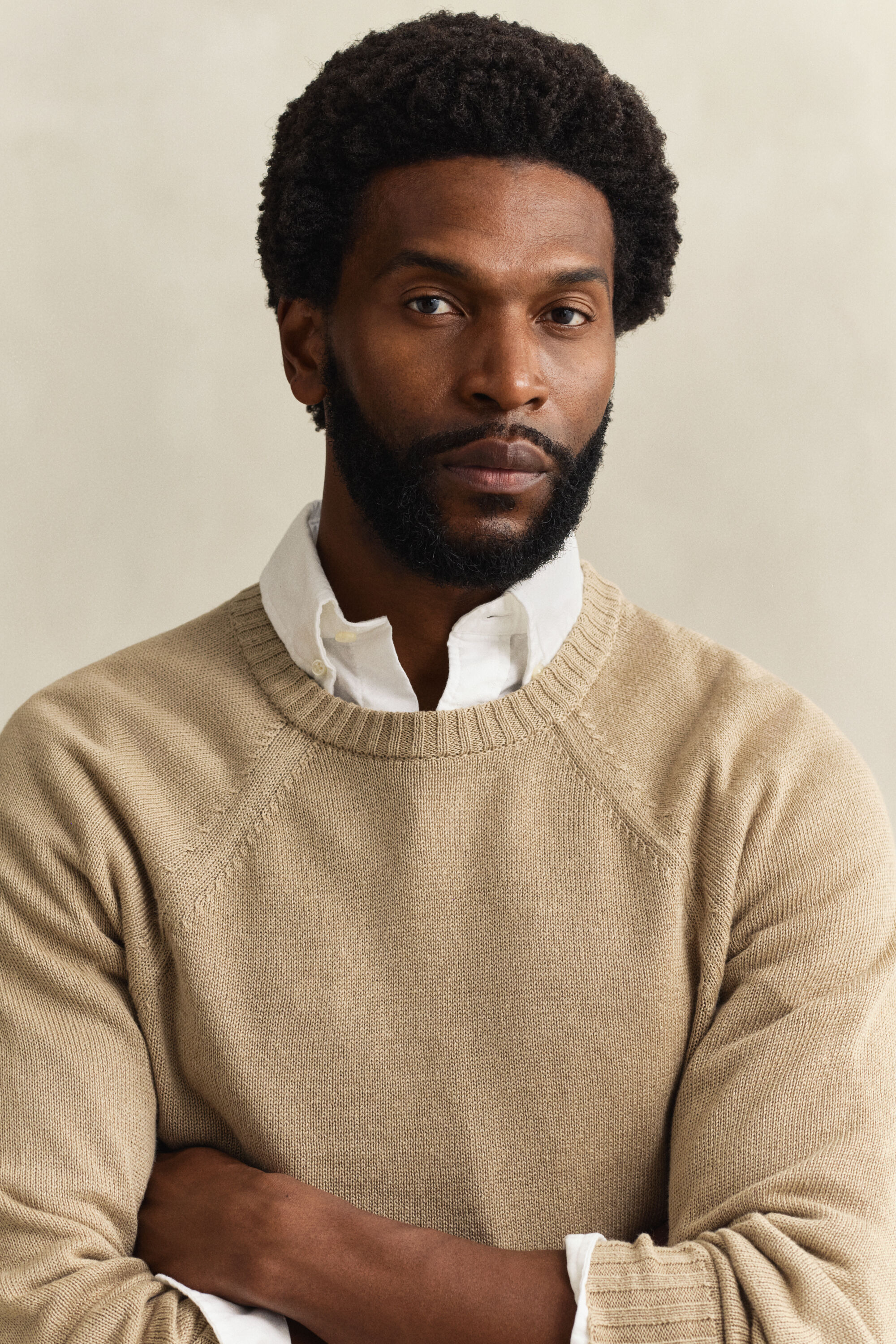 Sweater af hørblanding