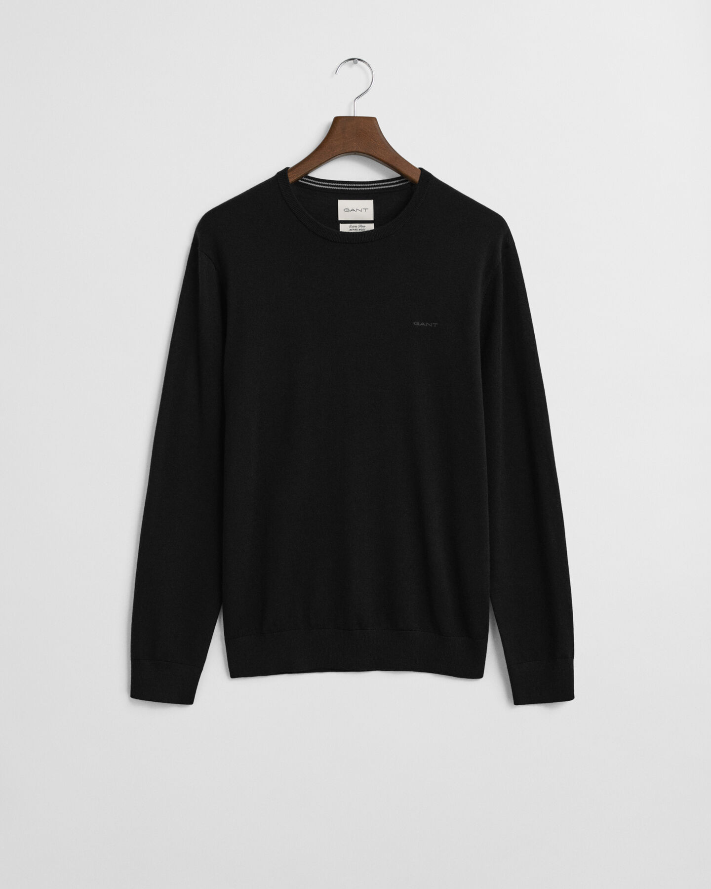 Crewneck sweater af ekstra fin merinould
