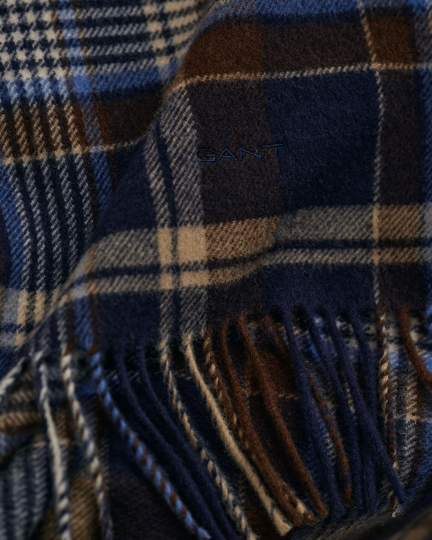 Vævet ternet halstørklæde