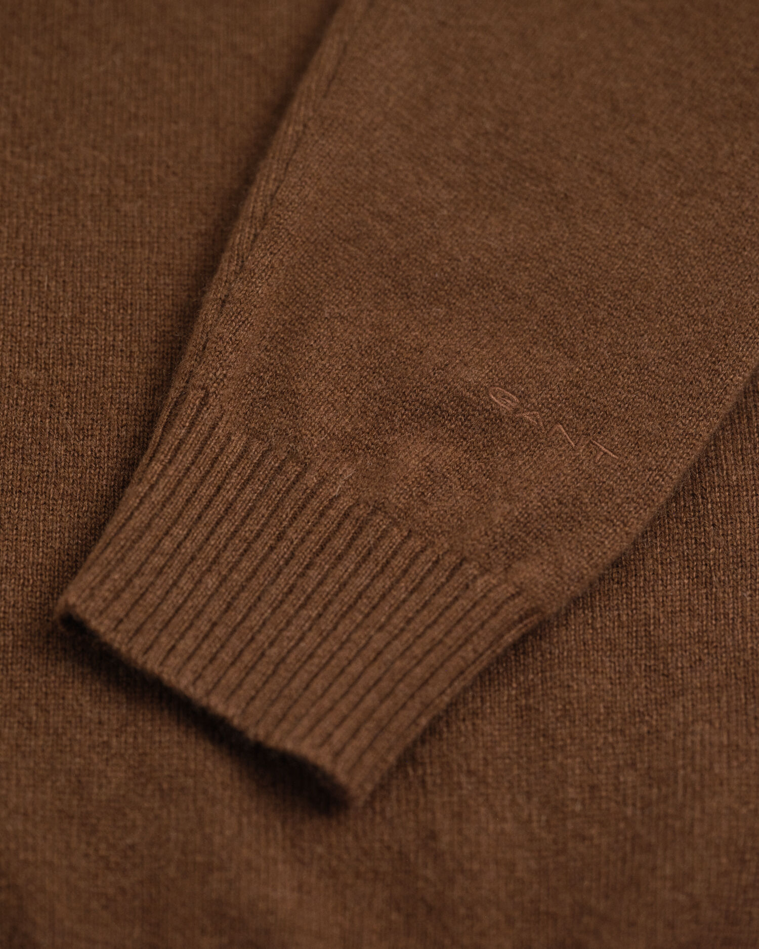 Kashmir sweater med halv lynlås