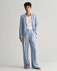 Relaxed fit skræddersyede hørbukser med stræk