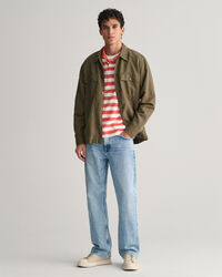 Piqu&eacute; poloskjorte med brede striber