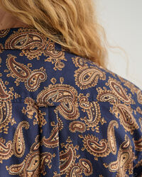 Regular fit Paisley skjorte af bomuldsvoile