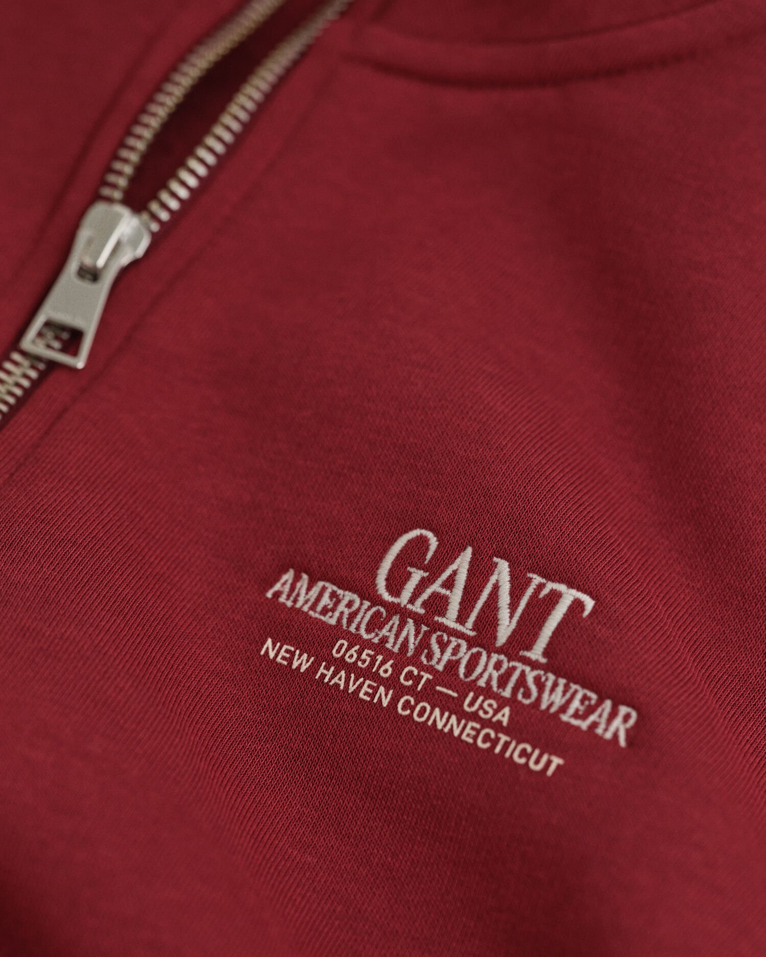 Teens sweatshirt med grafik og halv lynlås