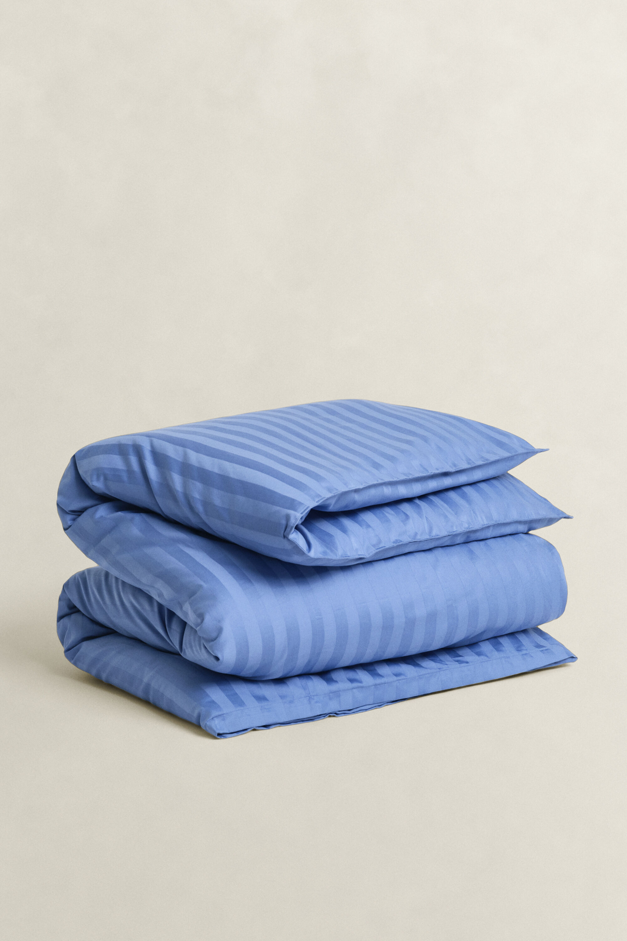 Sateen stribet dobbelt dynebetræk