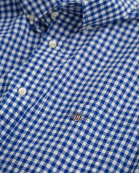 Regular fit klassisk gingham poplin-skjorte med korte ærmer